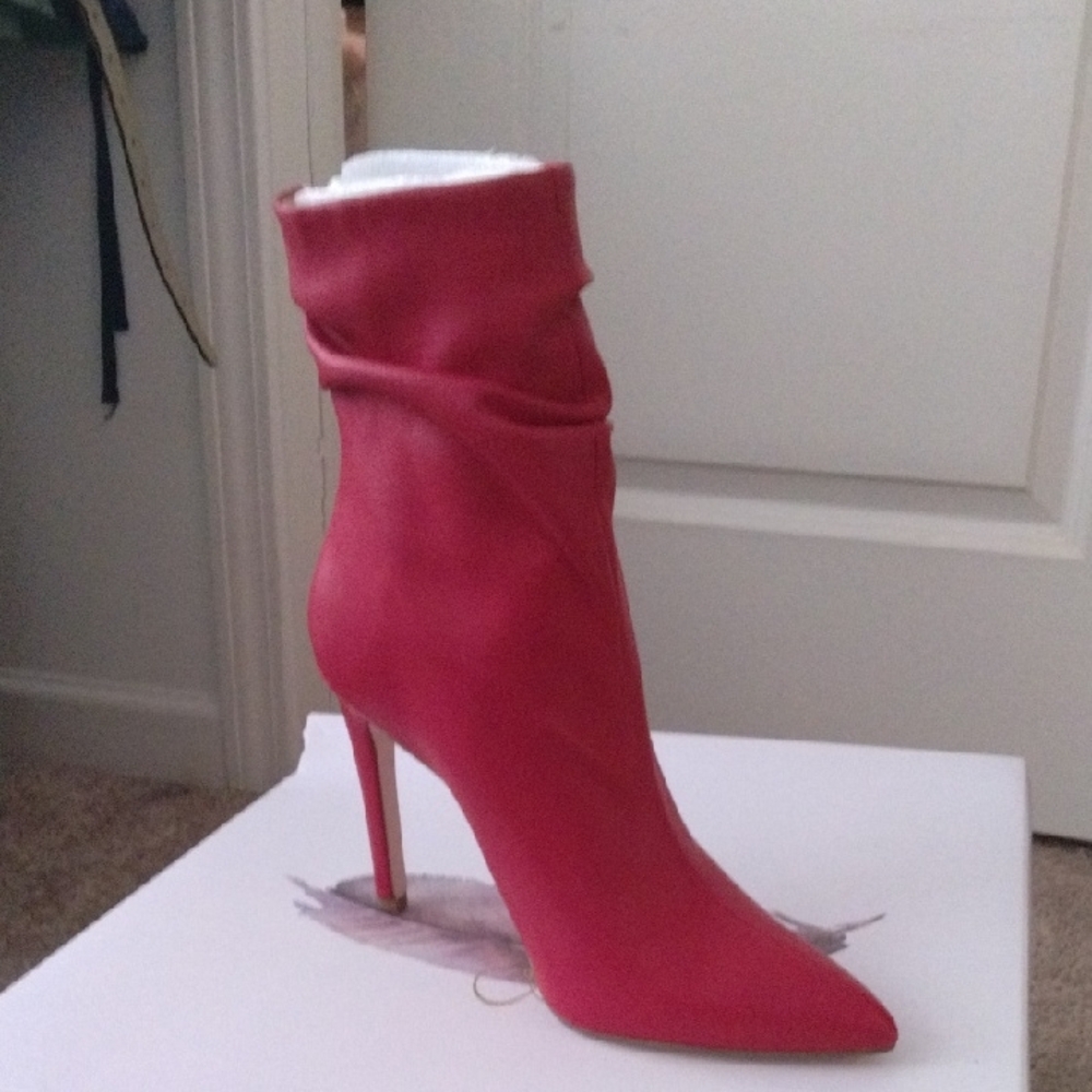 Jessica Simpson Red Pointed Toe Stiletto Ankle Bootie
